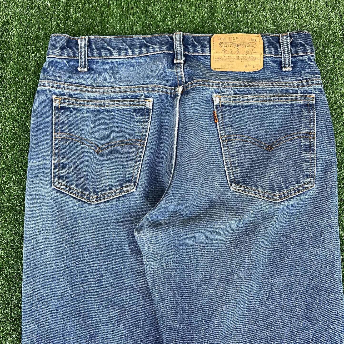 Vintage 80s Men's Levi's Orange Tab Bootcut Flared 20517-0217 34x32 USA Made