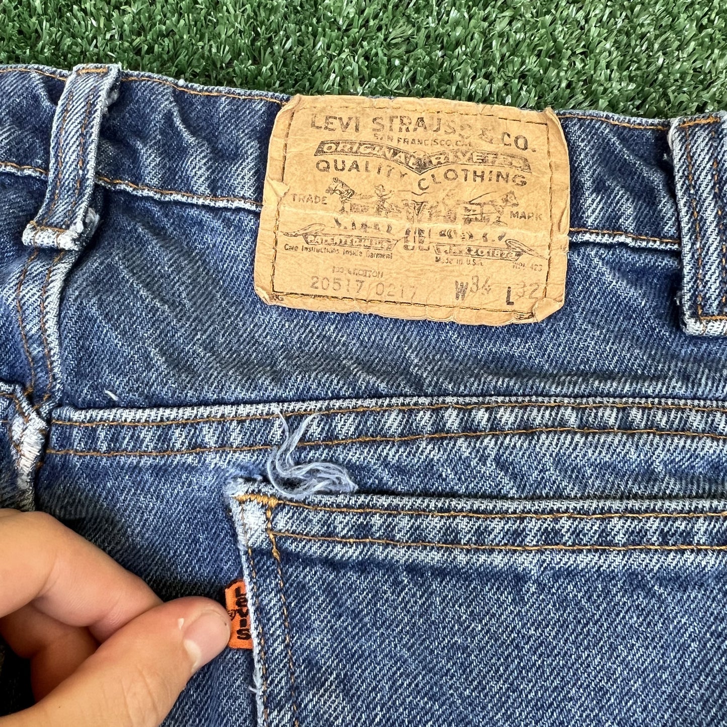 Vintage 80s Men's Levi's Orange Tab Bootcut Flared 20517-0217 34x32 USA Made