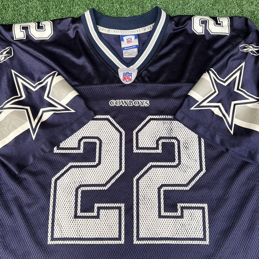 Vintage Y2K Men's Reebok NFL Dallas Cowboys Home Emmitt Smith Legends Jersey XL