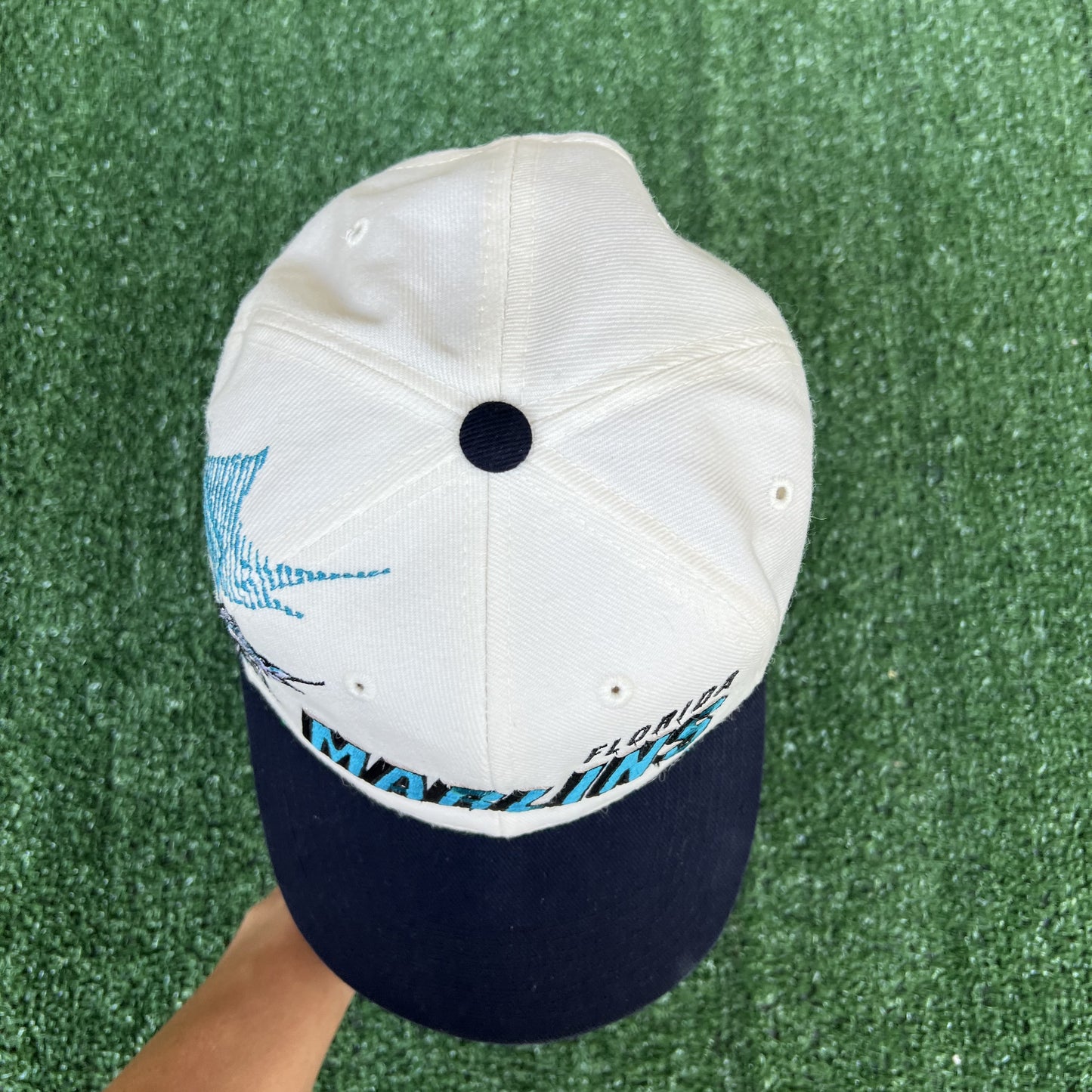 VTG 90s Men's Sports Specialties MLB Florida Marlins Shadow Script Snapback Hat